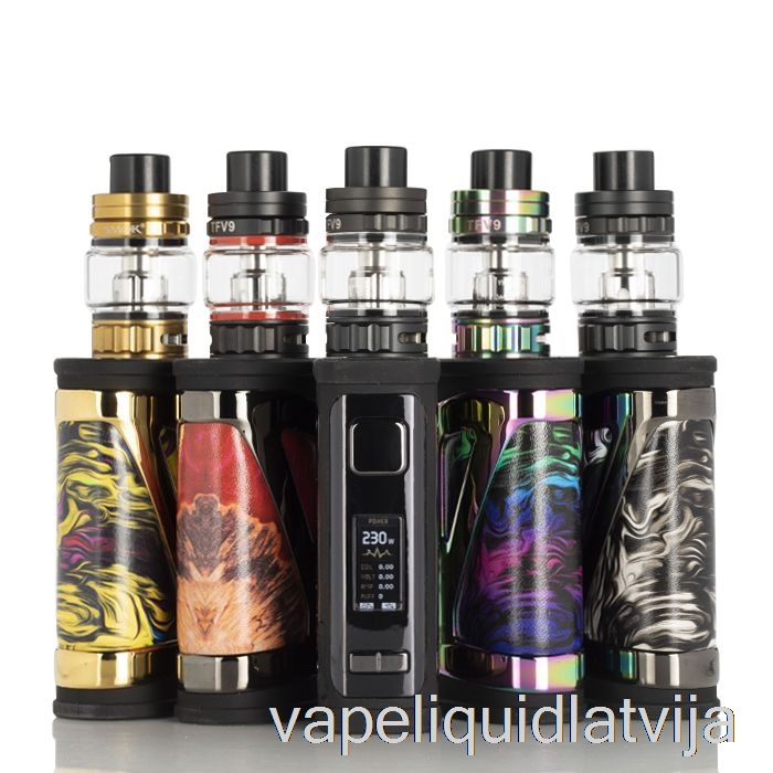 Smok Scar-18 230w Starter Kit [tfv18 Vers] Melns Oglekļa šķiedras Vape šķidrums